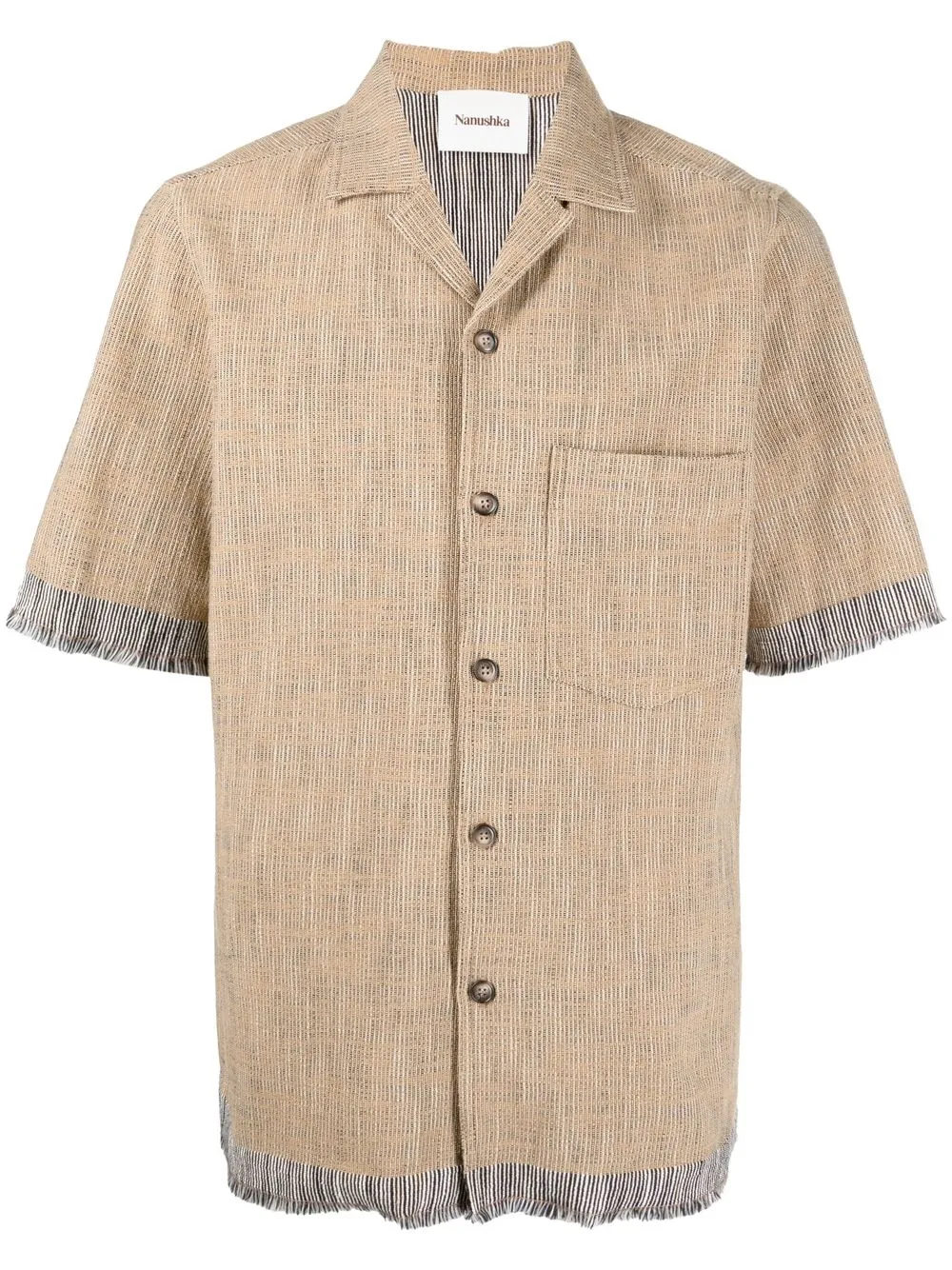 

Nanushka fringed camp shirt - Neutrals