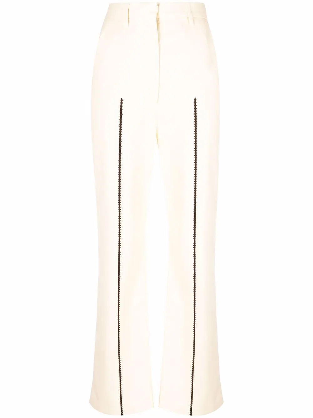 

Nanushka merrow-stitch vegan-leather trousers - Neutrals