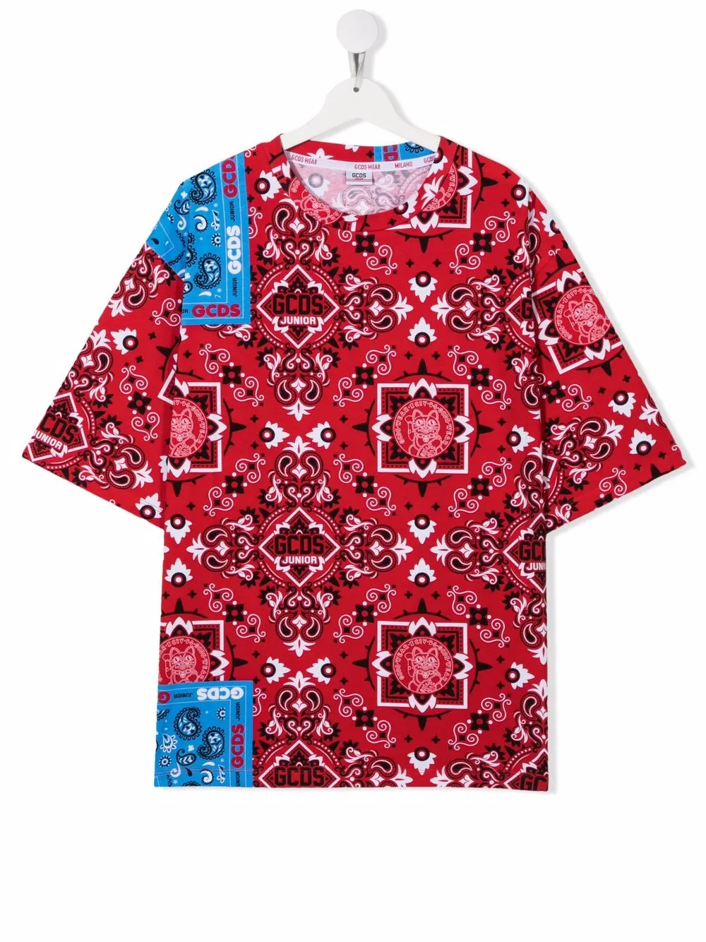 

Gcds Kids abstract-pattern T-shirt - Red