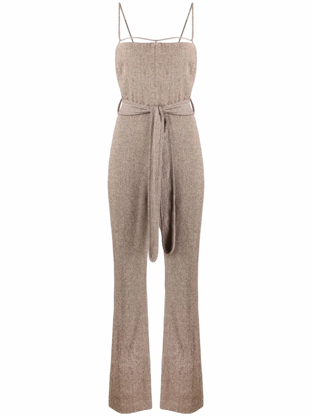 

Nanushka jumpsuit con lazo en la cintura - Marrón