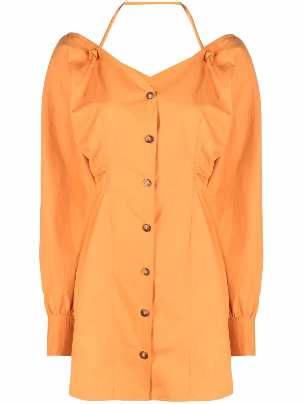 

Nanushka long-sleeve button-fastening dress - Orange