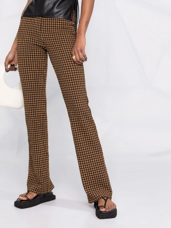 Nanushka slim-leg Gingham Trousers 