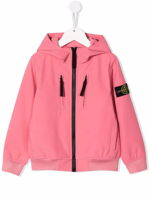 Stone Island Junior جاكيت بومبر بشارة شعار على الكم