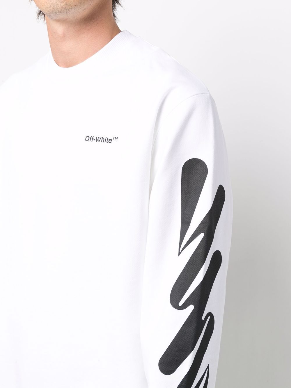 Off-White c/o Virgil Abloh Spray-paint Logo Long-sleeve T-shirt in