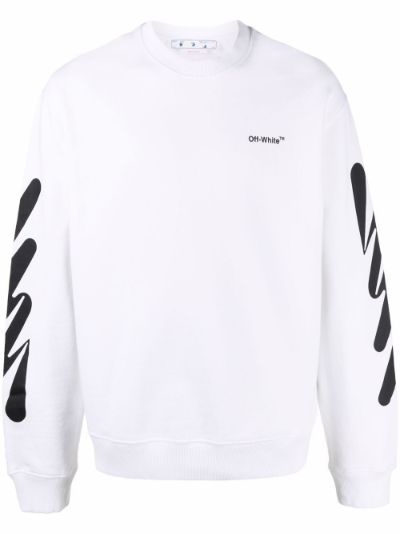 off white logo print sweatshirt