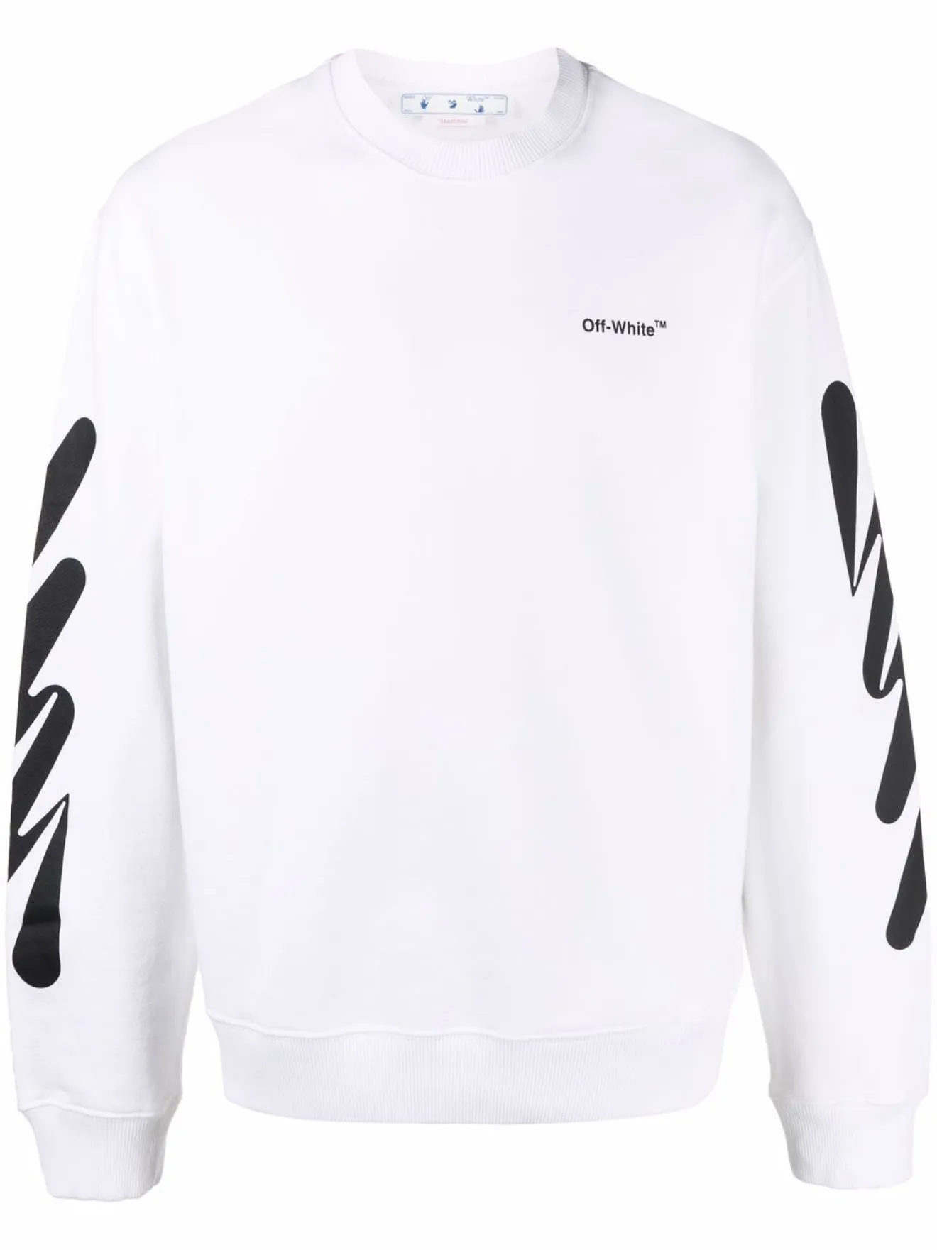 Off-White spray-paint logo-print crew 