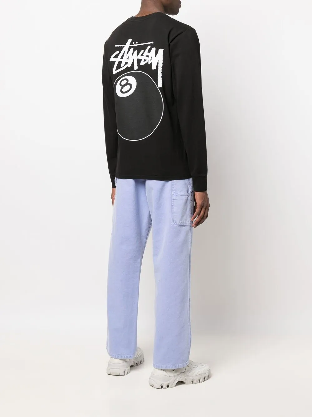 Stüssy T-shirt met logoprint - Zwart