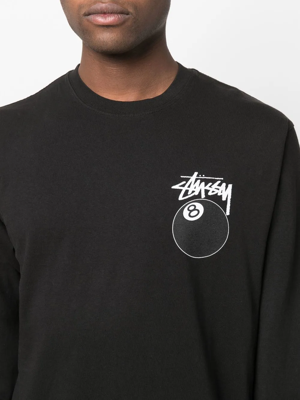 Stüssy T-shirt met logoprint Zwart