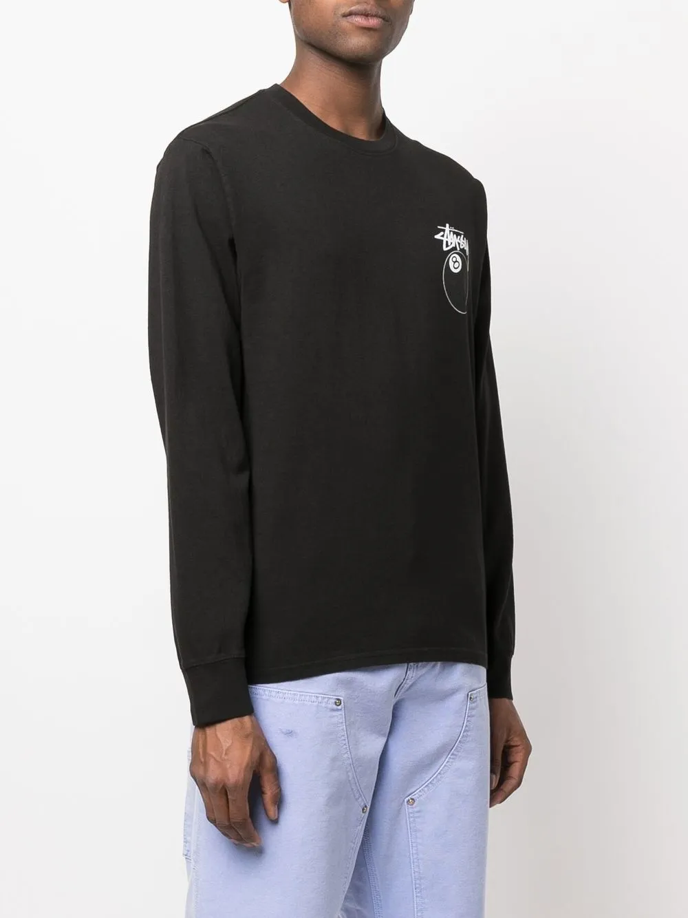 Stüssy T-shirt met logoprint Zwart