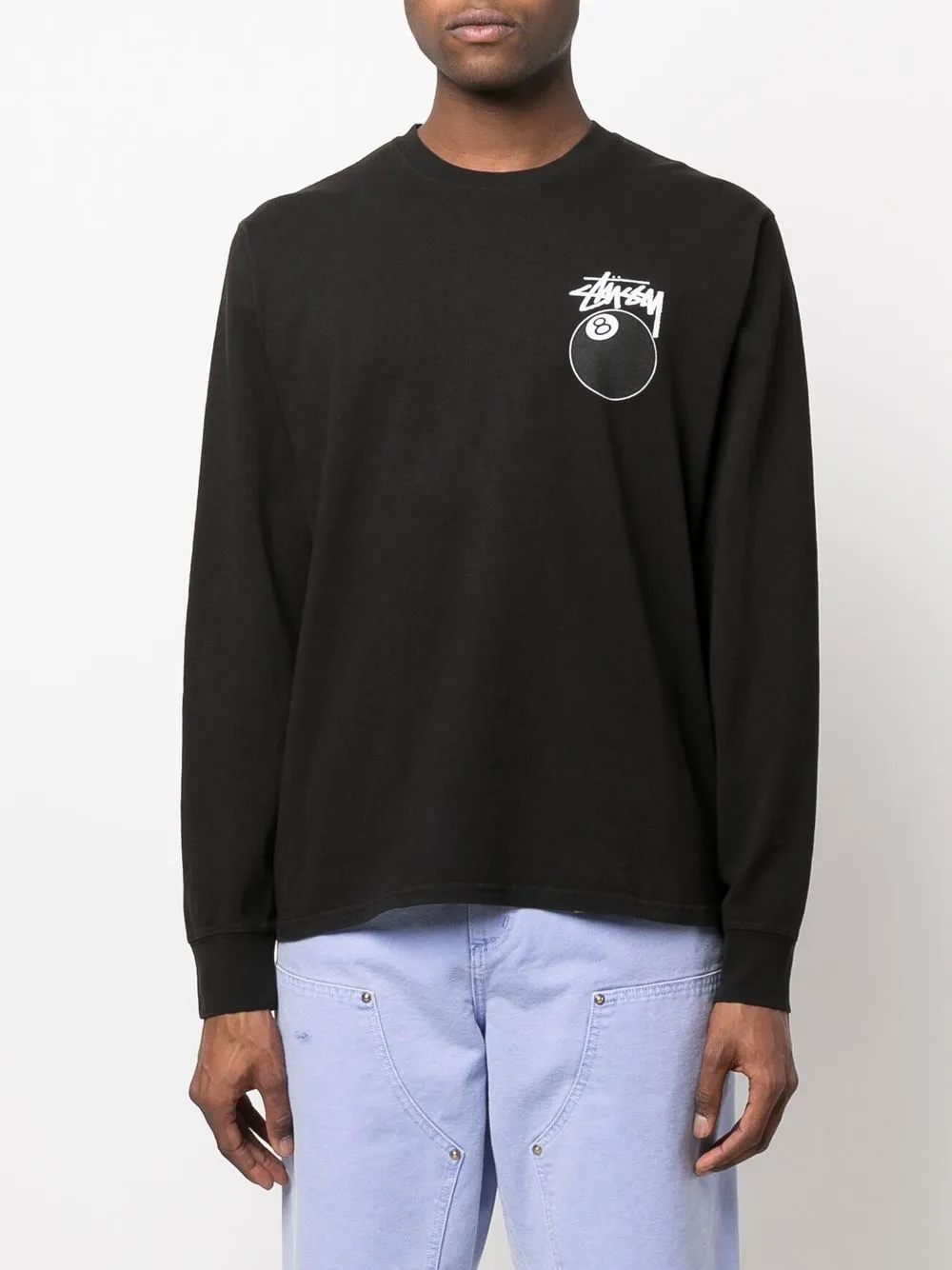 Stüssy T-shirt met logoprint Zwart