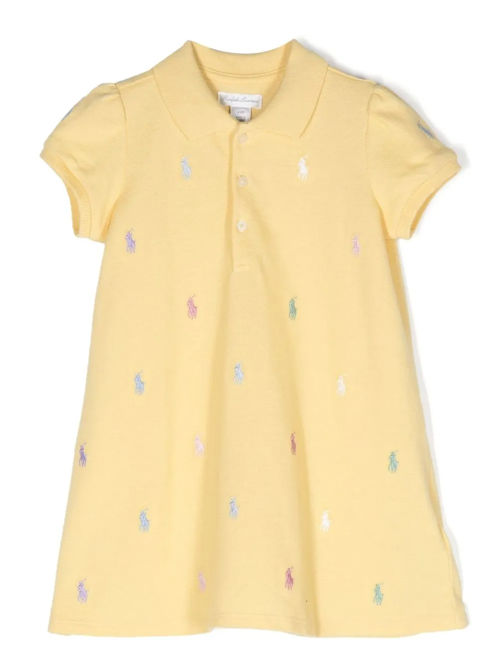 

Ralph Lauren Kids vestido con logo bordado - Amarillo