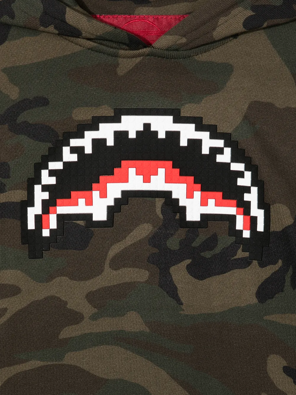  Mostly Heard Rarely Seen 8 Bit Mini Shark Mouth Hoodie   Braun 
