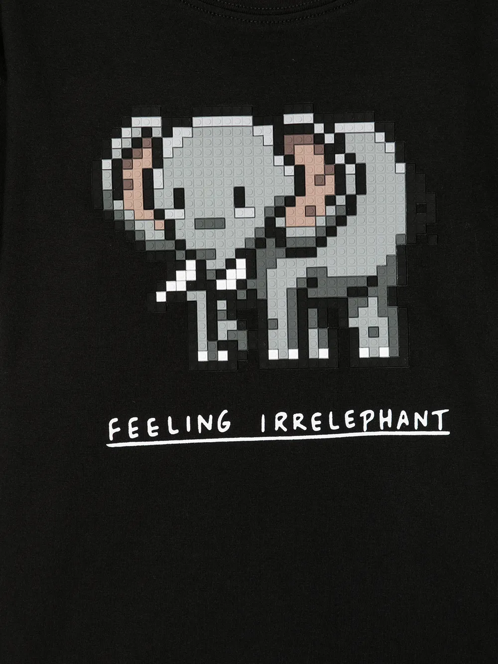  Mostly Heard Rarely Seen 8-bit Printed Cotton T-shirt - Black 