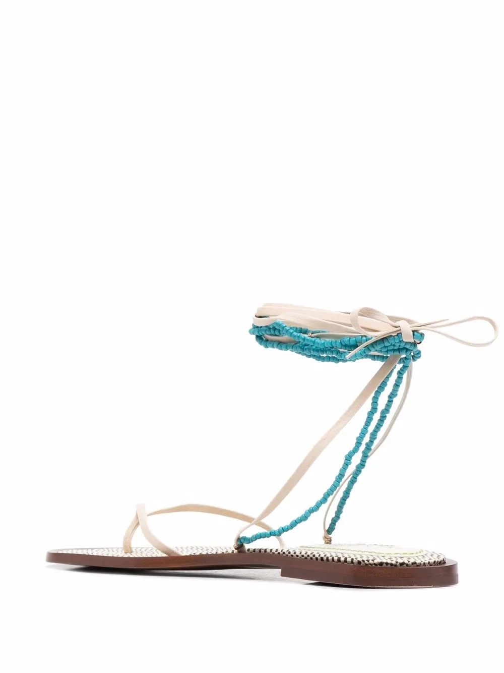 THE SADDLER Beaded ankletie Sandals Farfetch