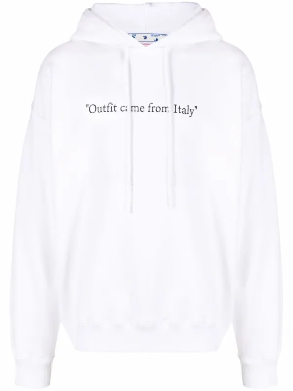 Logo quote-print Hoodie - Farfetch