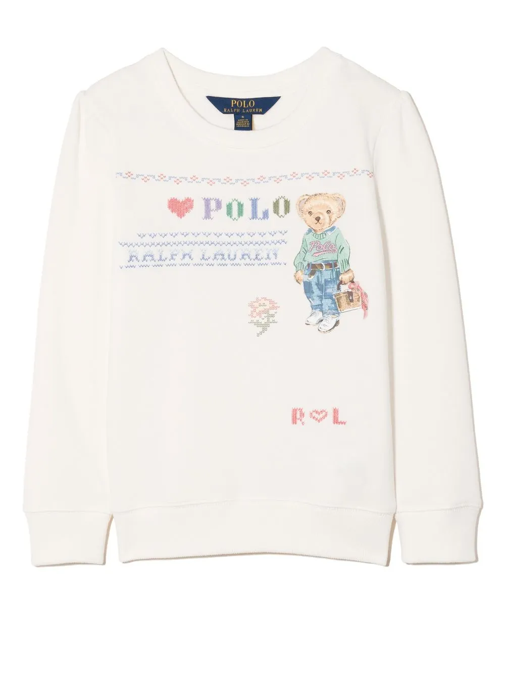 

Ralph Lauren Kids sudadera con bordado Polo Bear - Blanco