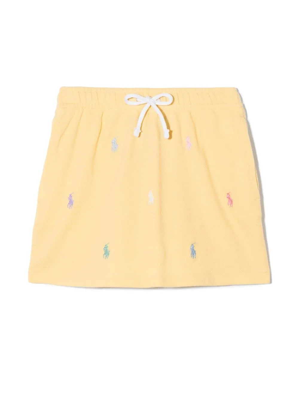 

Ralph Lauren Kids logo-embroidered A-line skirt - Yellow