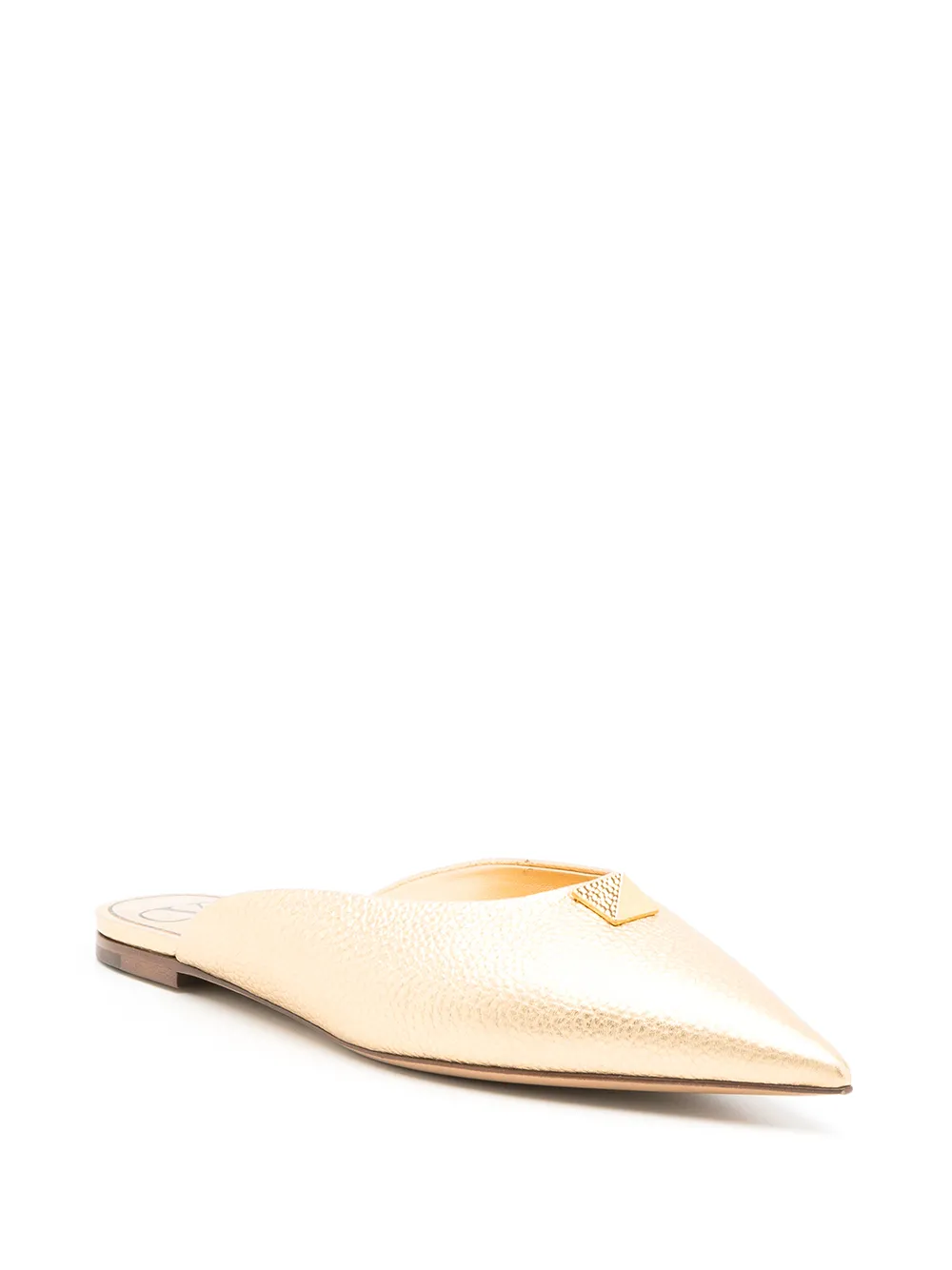 Valentino Garavani Roman Stud metallic muiltjes - Goud