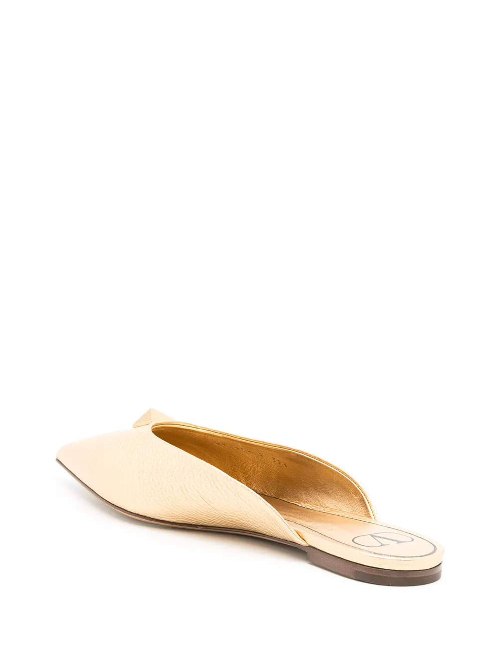 Valentino Garavani Roman Stud metallic mules Gold