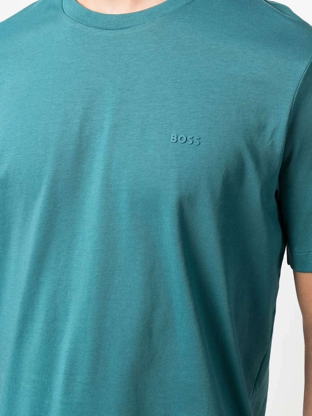 BOSS T-shirt met geborduurd logo Groen