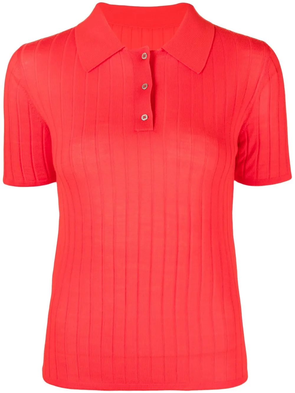 

Dion Lee playera tipo polo de canalé - Rojo