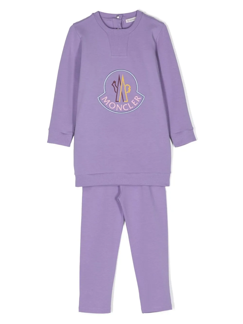 

Moncler Enfant traje deportivo con logo estampado - Morado