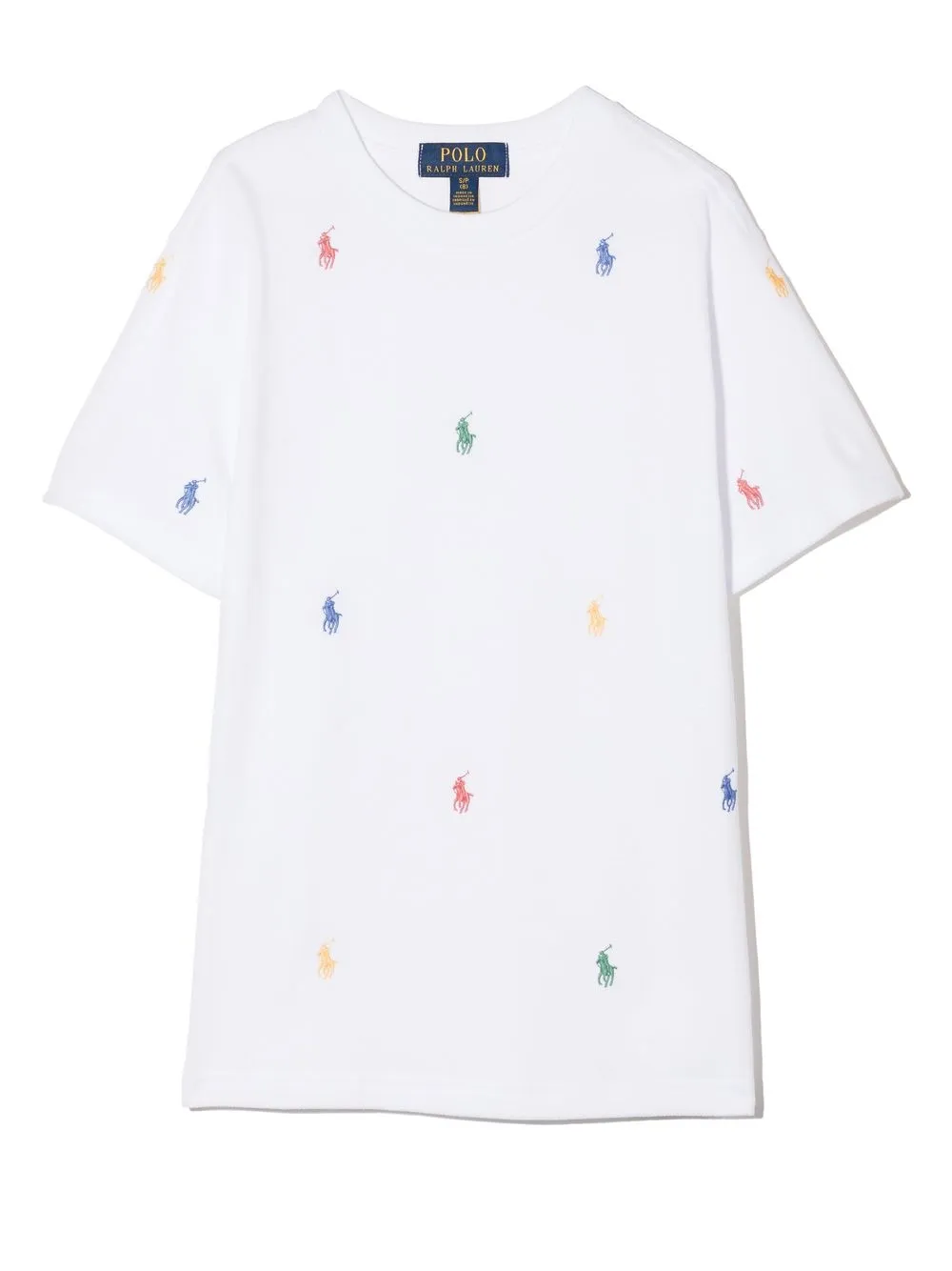 

Ralph Lauren Kids playera con logo bordado - Blanco