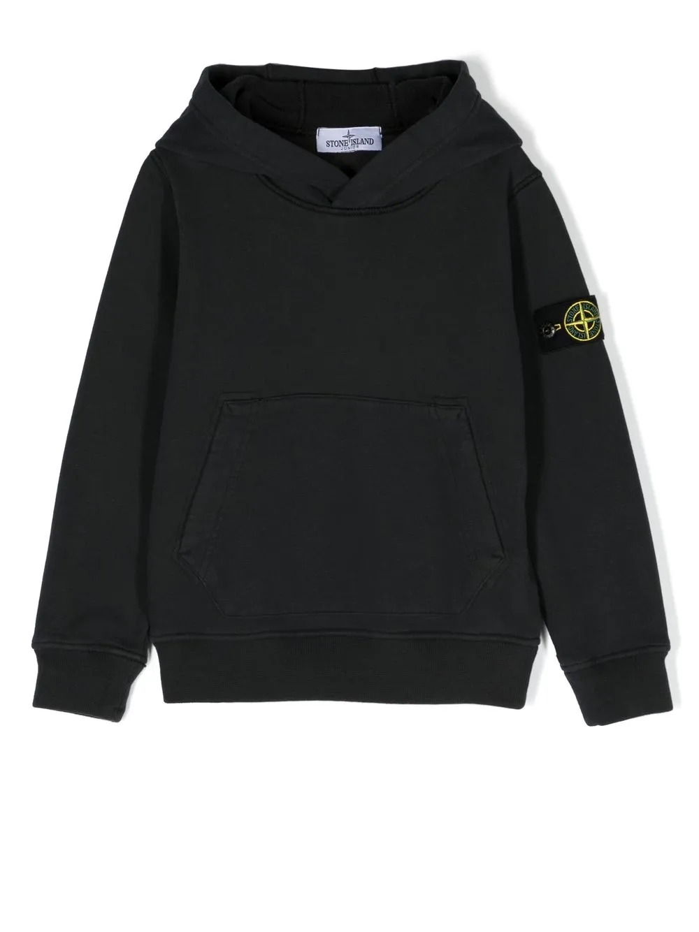 

Stone Island Junior hoodie con parche de Compass - Negro