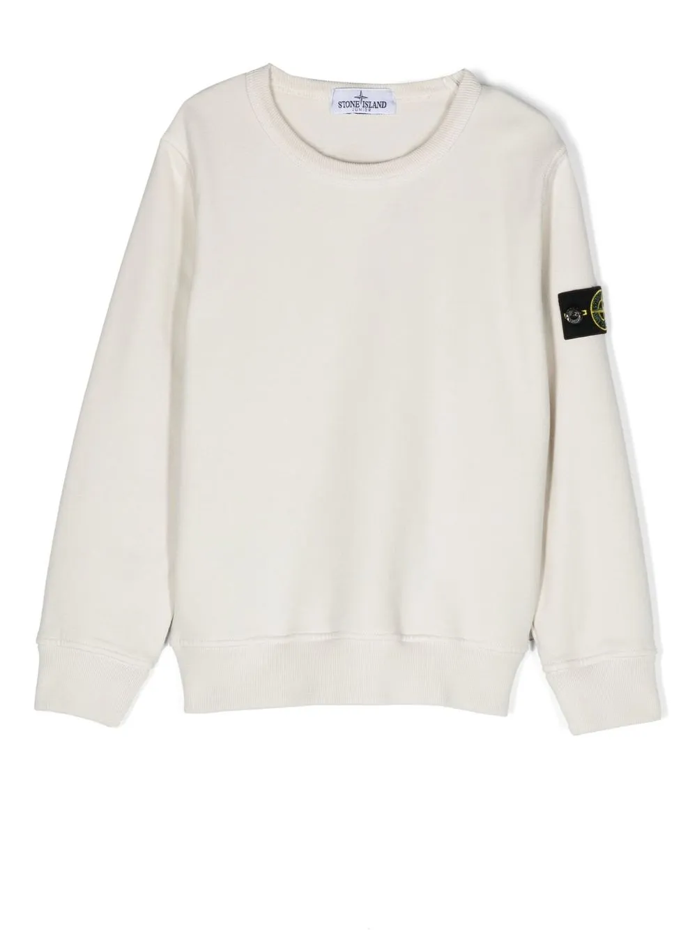 

Stone Island Junior sudadera con parche de brújula - Blanco