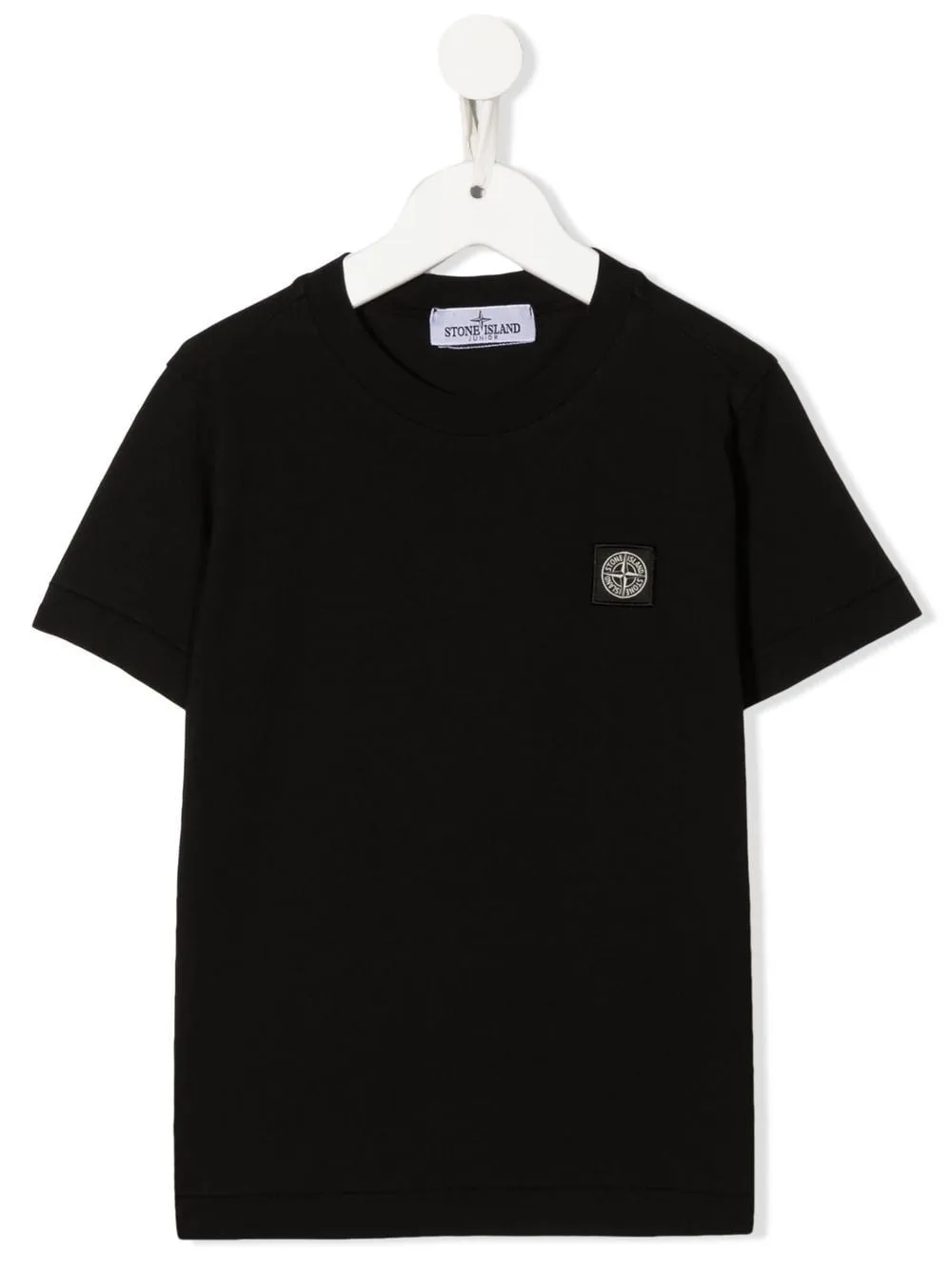 

Stone Island Junior playera con logo Compass - Negro
