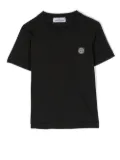 Stone Island Junior Compass-logo crew neck T-shirt - Black