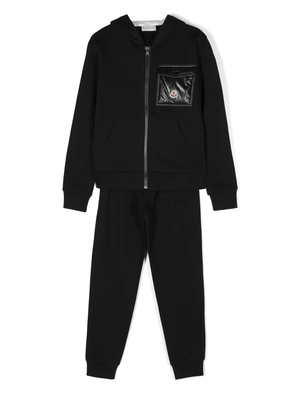 

Moncler Enfant traje deportivo con parche del logo - Negro