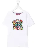 Mostly Heard Rarely Seen 8-Bit Mini Rainbow Pug T-shirt - White