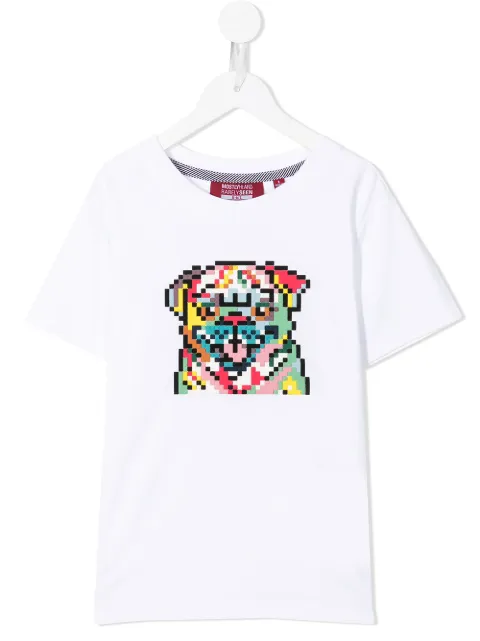 Mostly Heard Rarely Seen 8-Bit Mini Rainbow Pug T-shirt