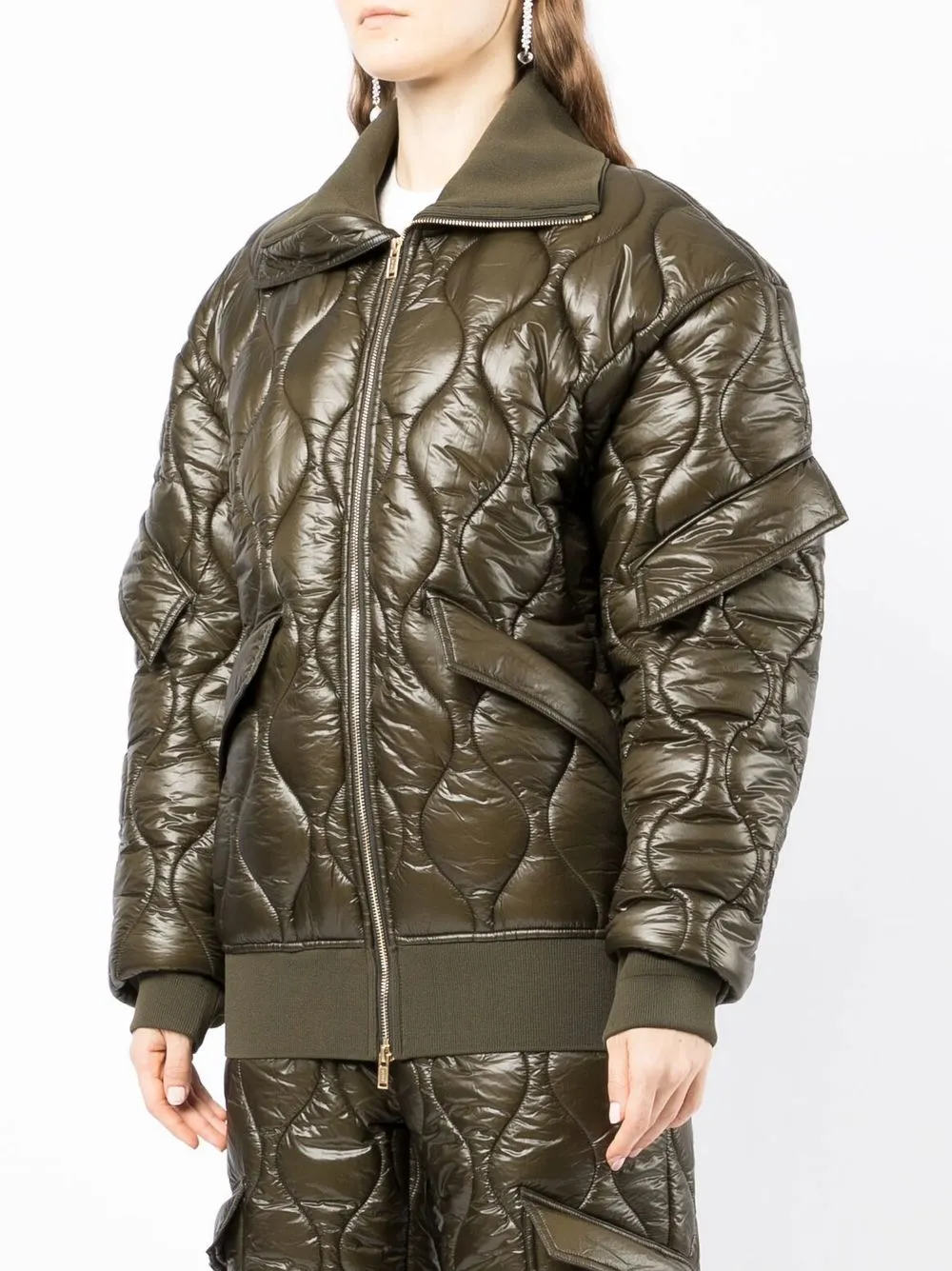 Dion Lee Quilted Oversized Flight Jacket Farfetch