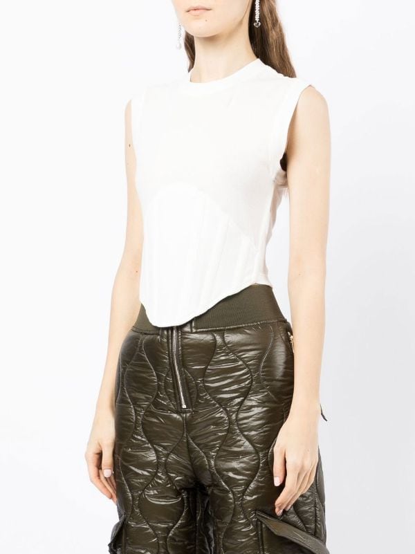 Dion Lee fine-ribbed Corset Tank Top - Farfetch