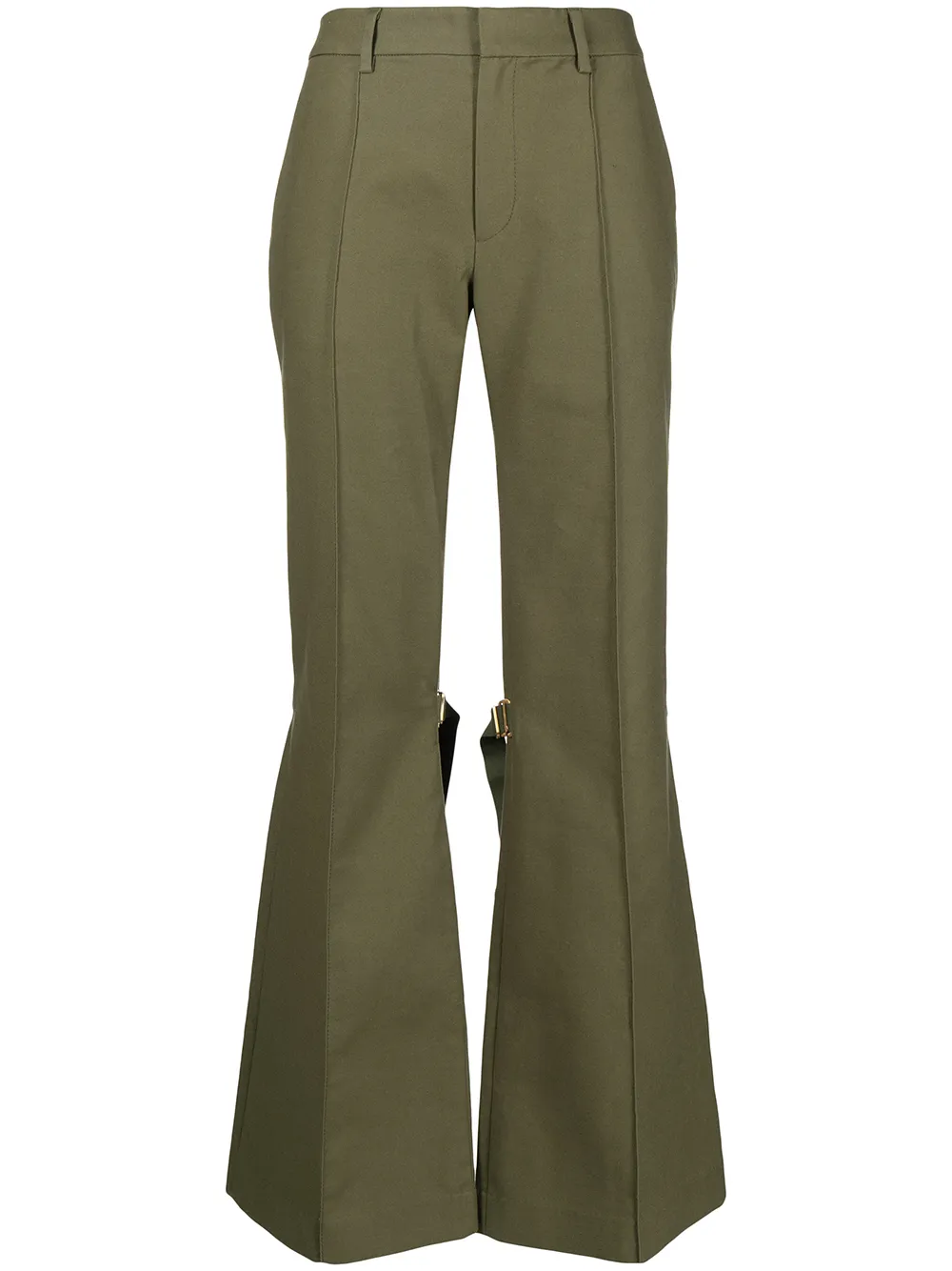 

Dion Lee pantalones acampanados con cinturón - Verde