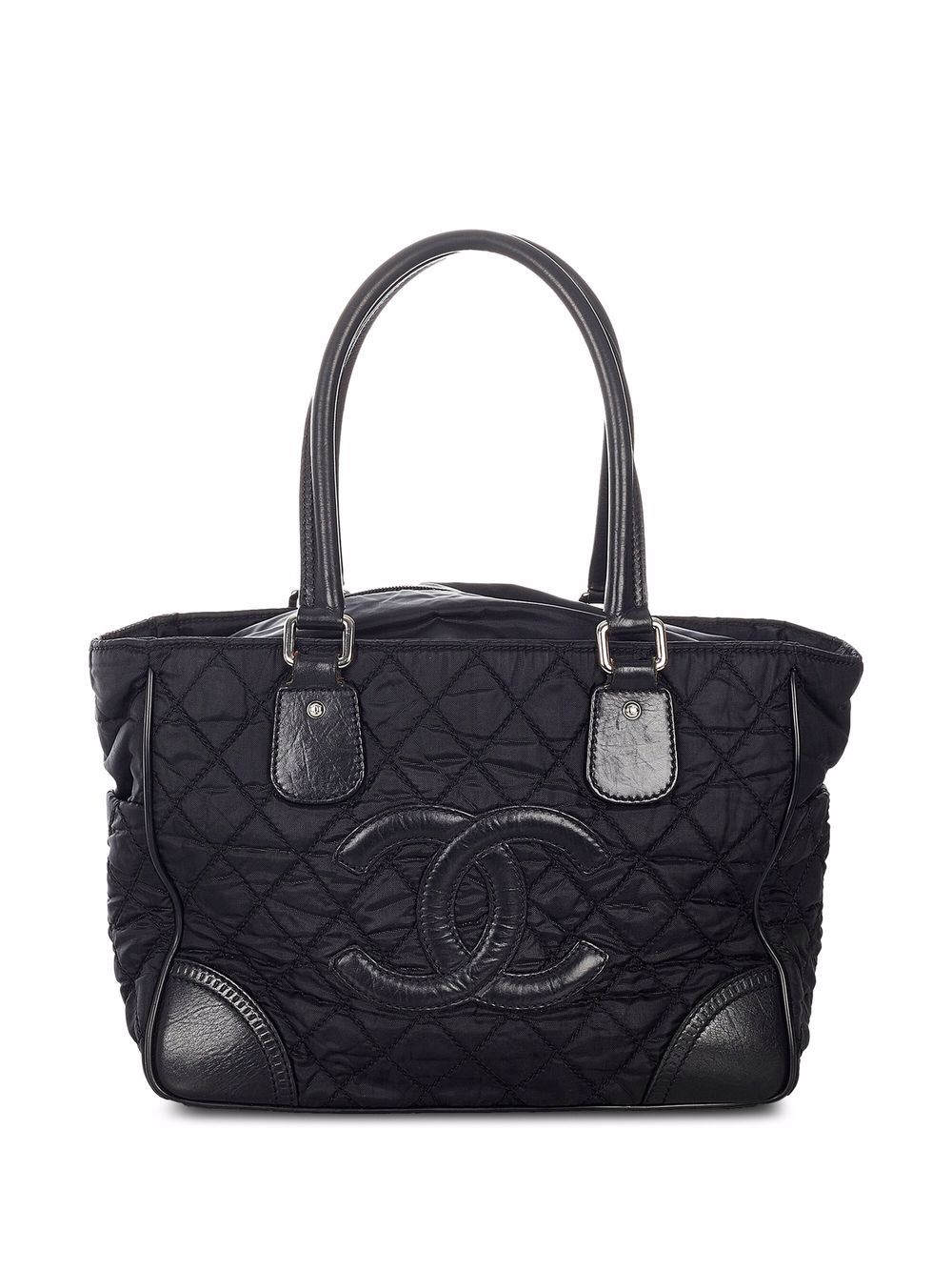 фото Chanel pre-owned стеганая сумка-тоут 2006-2008-го года с логотипом cc