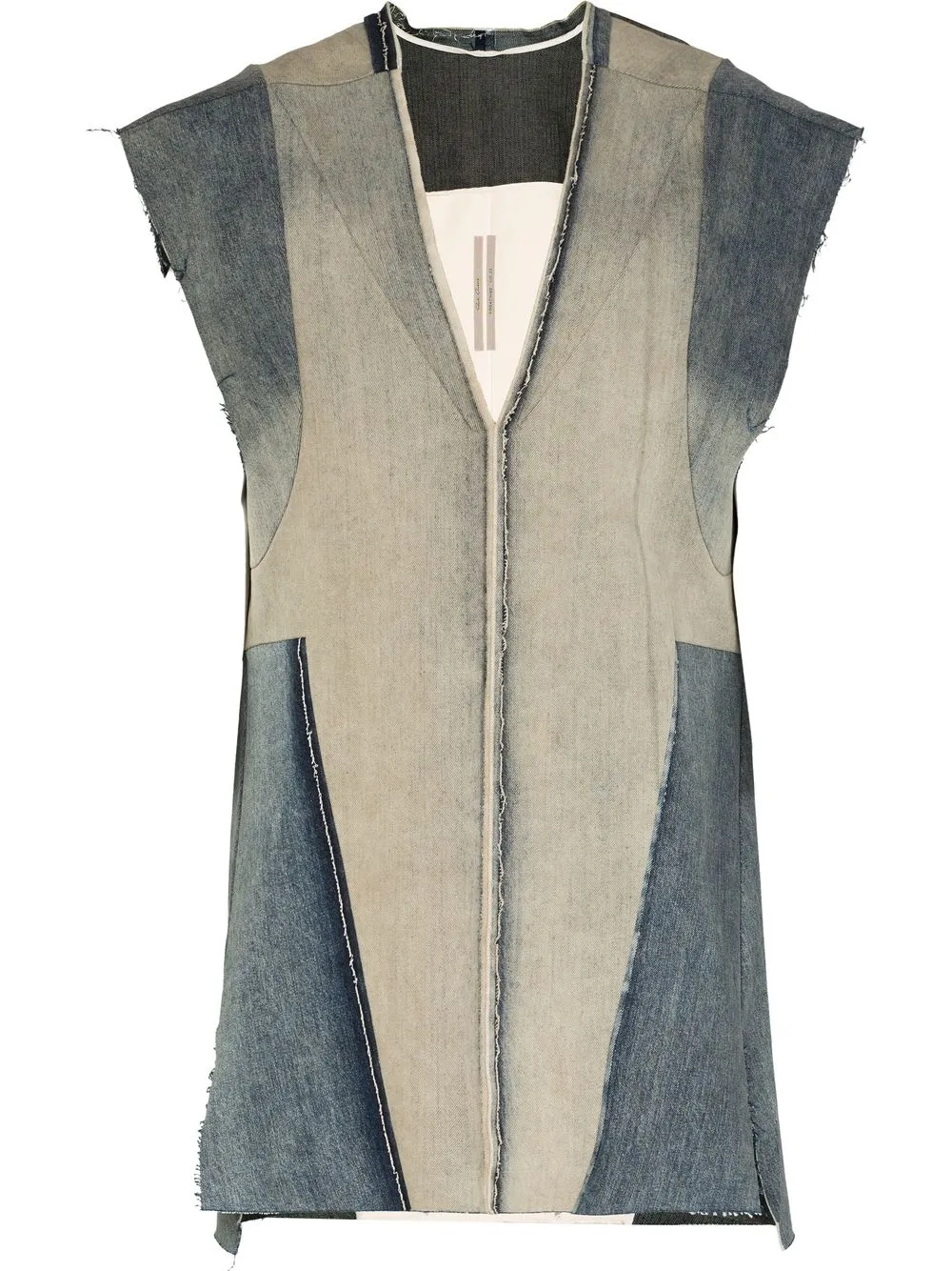 

Rick Owens camiseta con cuello en V - Gris