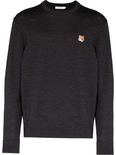 Maison Kitsuné fox head wool jumper