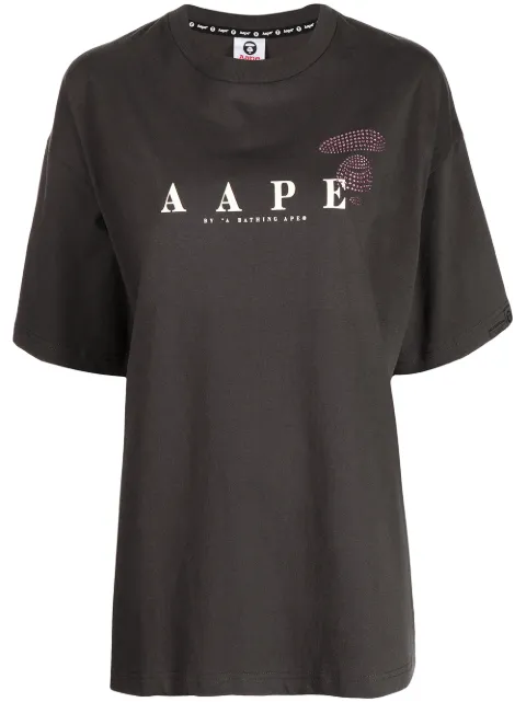 AAPE BY *A BATHING APE® logo-print oversized T-shirt