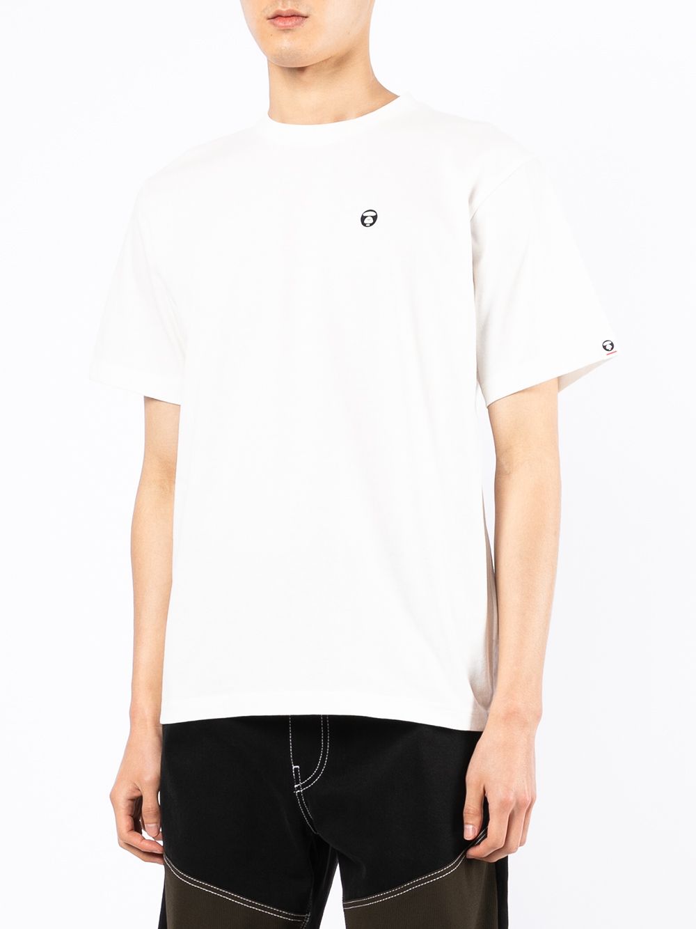 фото Aape by *a bathing ape® logo-print short-sleeved t-shirt