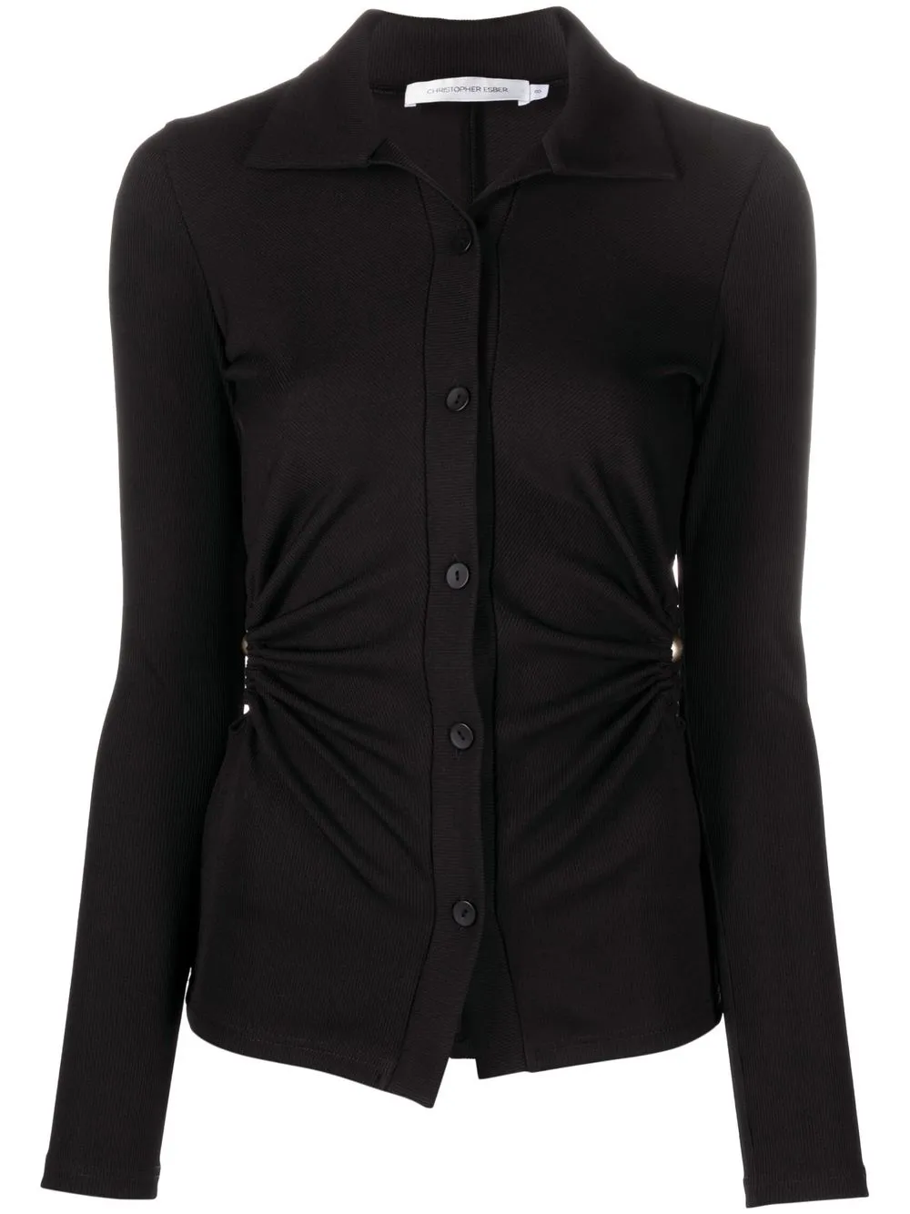

Christopher Esber gathered-detail ruched dress - Black