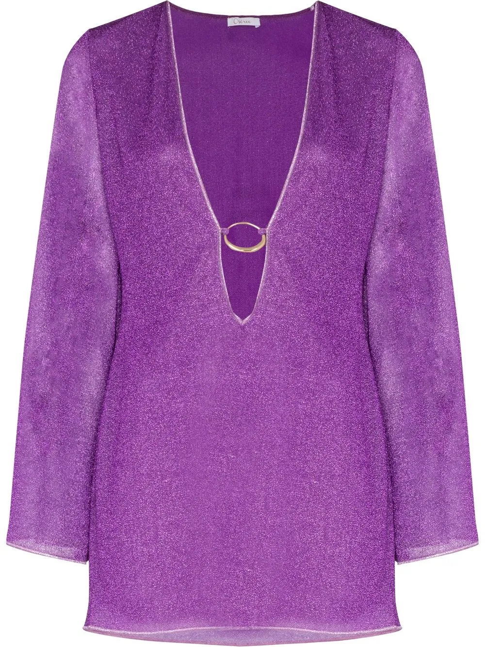 

Oséree V-neck long-sleeve kaftan - Purple