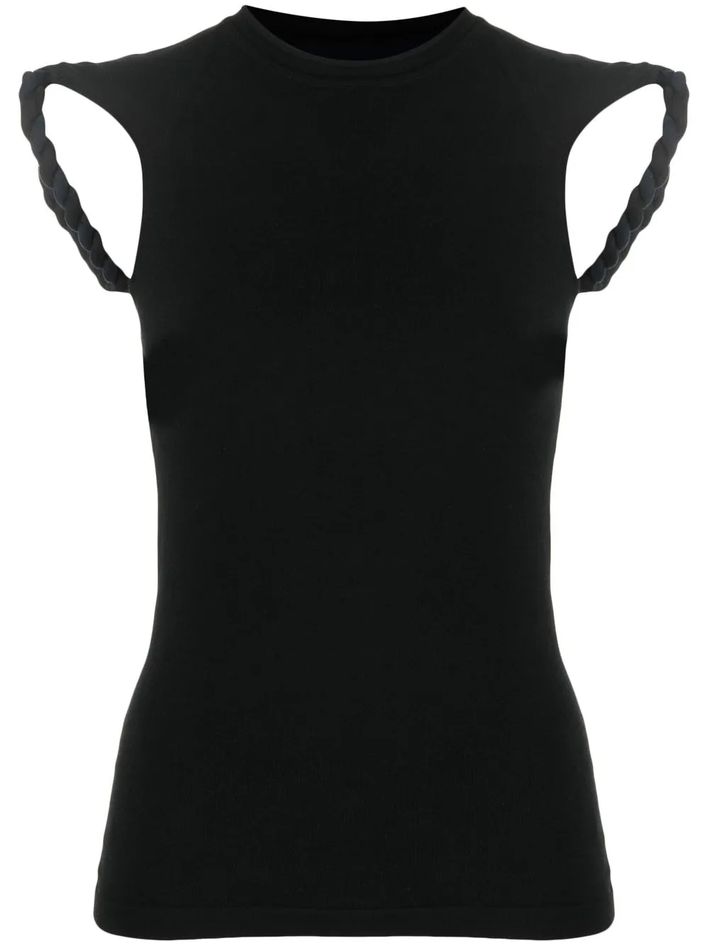 

Dion Lee playera con tira trenzada - Negro