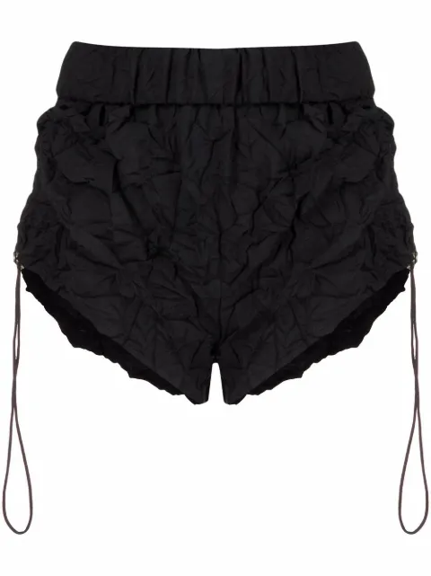Dion Lee shorts con acabado fruncido