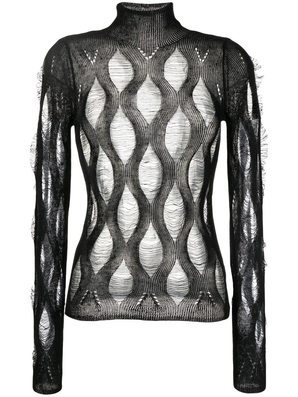 

Dion Lee Net distressed-effect jumper - Black