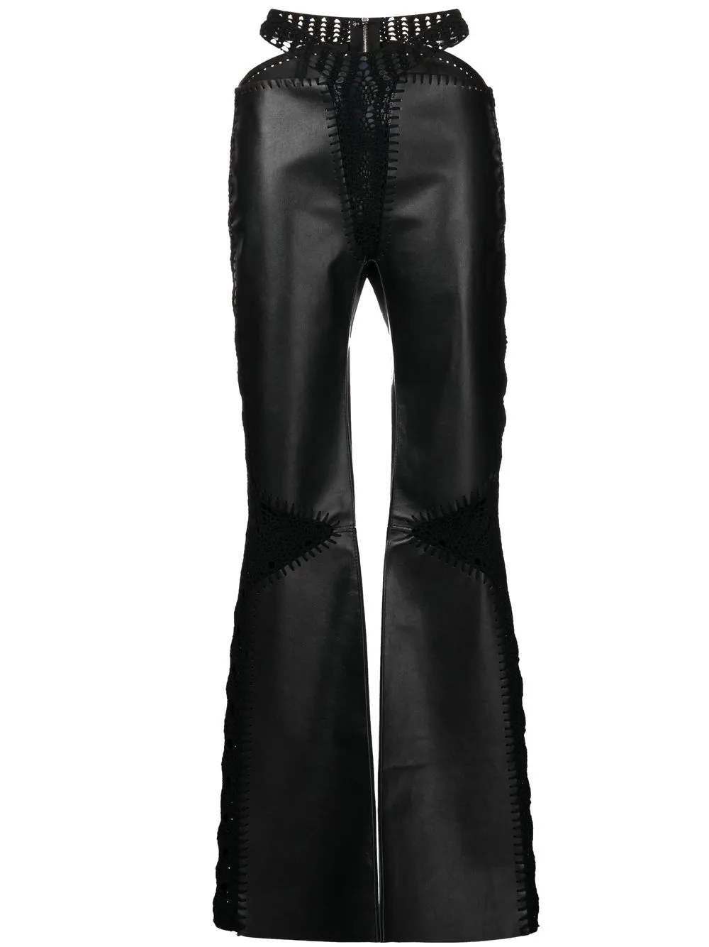

Dion Lee pantalones acampanados de crochet - Negro
