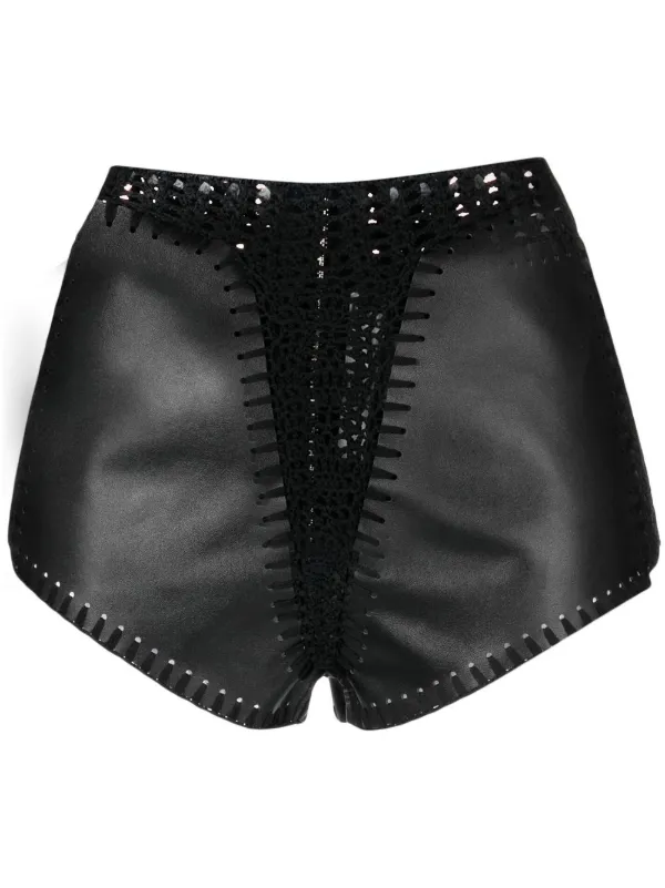 Shorts de hotsell crochet negro