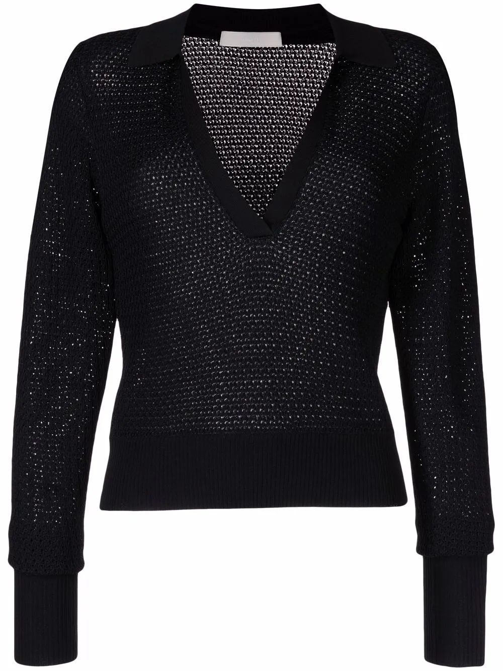 

Dion Lee long-sleeve V-neck jumper - Black